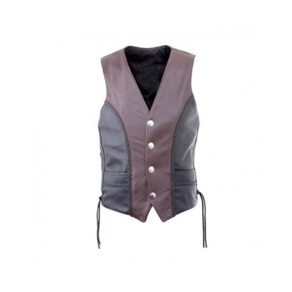 Motorbike Leather Vest